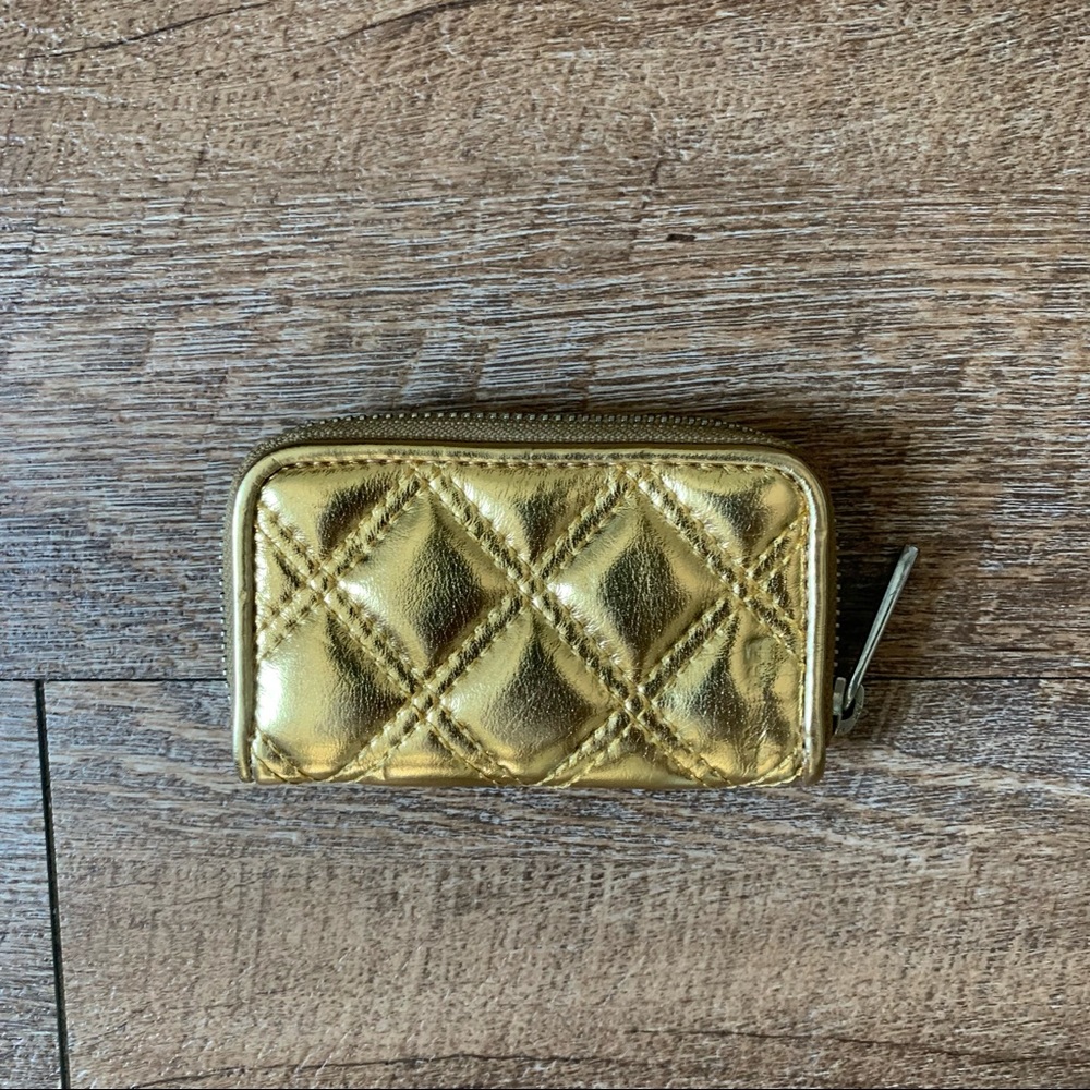 Marc Jacobs Gold Quilted Coin Purse